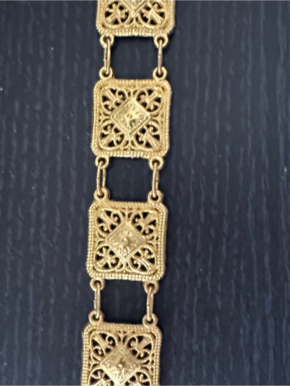 Vintage Style Gold Filigree Flower Link Waist Chain Medallion Tassel NEW! - Picture 7 of 8